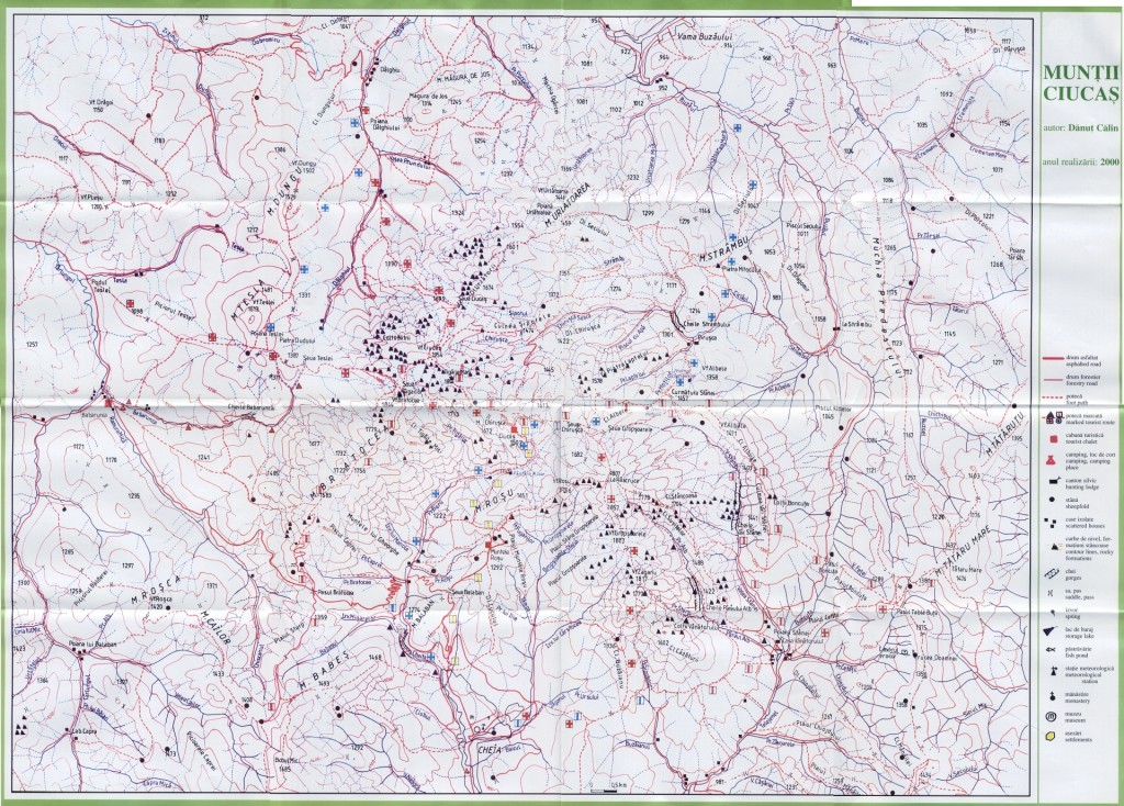 Harta Traseelor Montane In Masivul Ciucas 