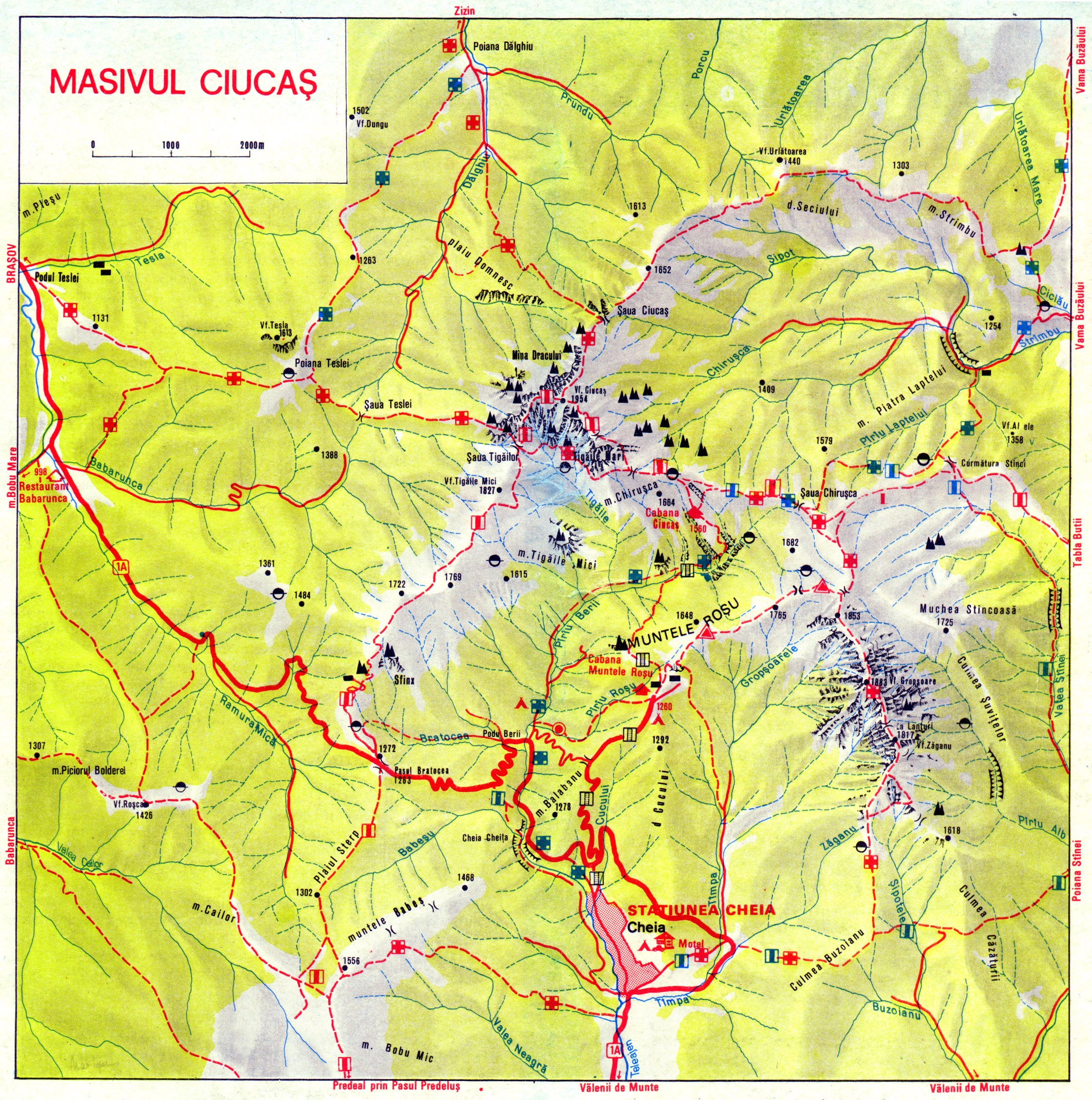Harta Traseelor Montane Din Masivul Ciucas