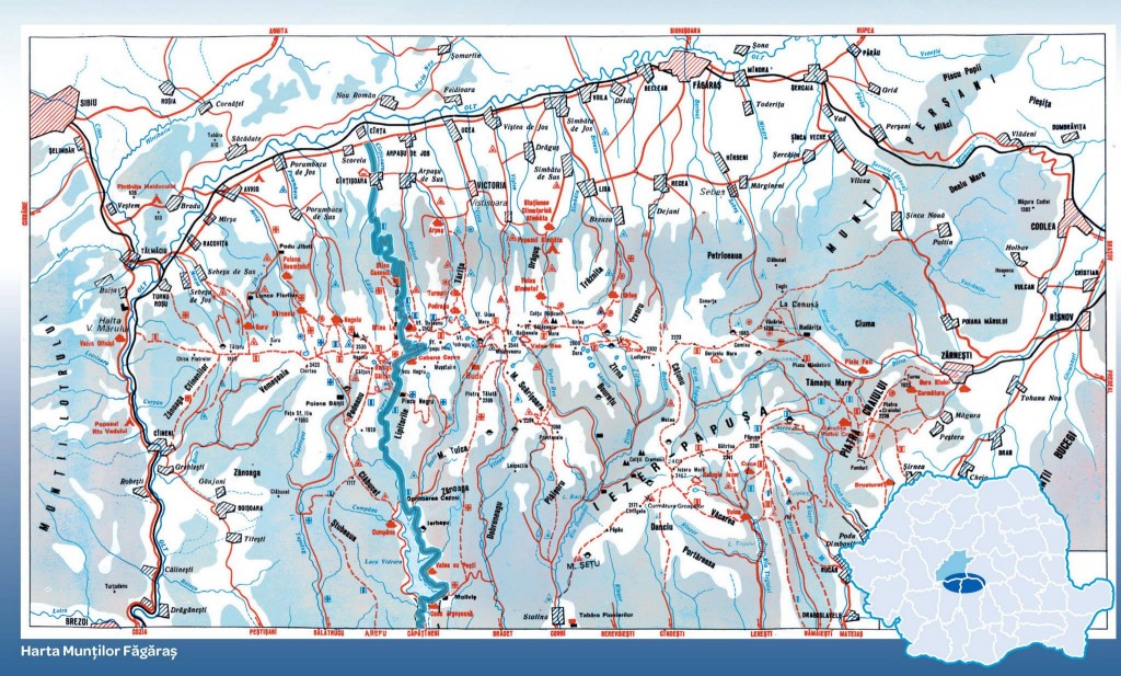 Harta lacurilor din Făgăraș