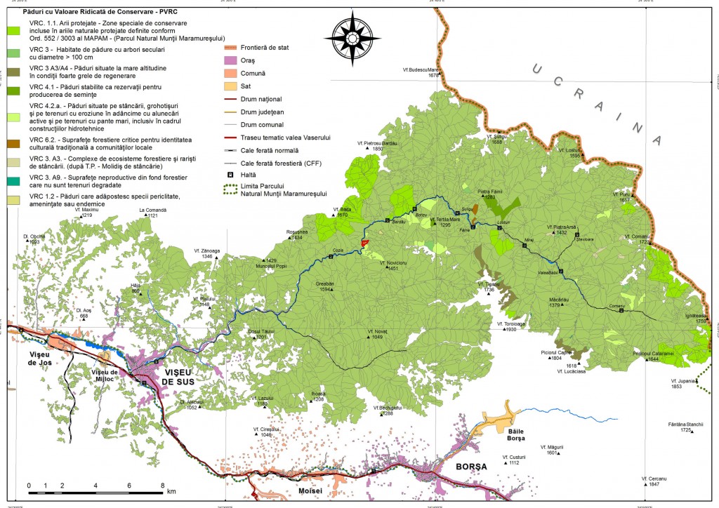 Harta parcului Munții Maramureșului (1)