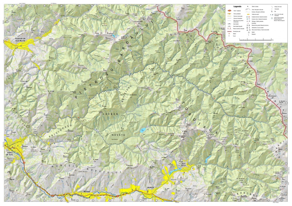 Harta parcului Munții Maramureșului (2)